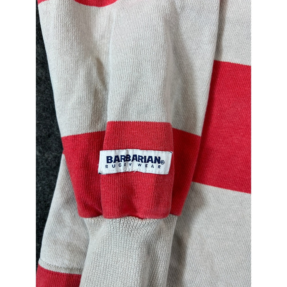 VINTAGE Barbarian Rugby Shirt Mens Medium Striped Field Hockey Spartans Heavy - Picture 6 of 9